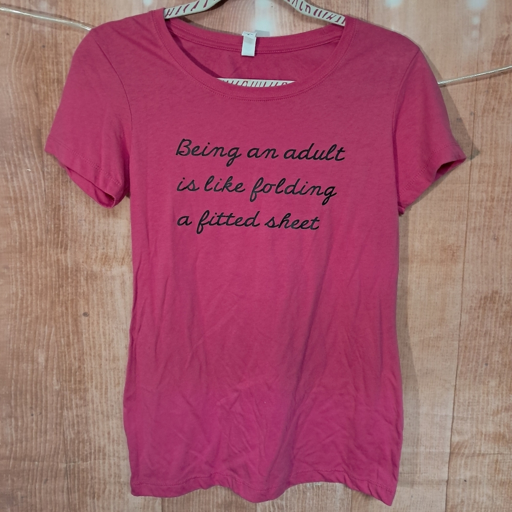Adulting t-shirt size medium pink